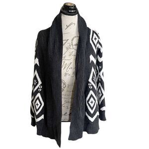 Old Navy Womens Cardigan Open Sz Small Open Tribal Aztec Bohemian Boho Geometry
